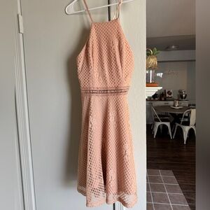 Sequin Hearts Blush Lace Dress